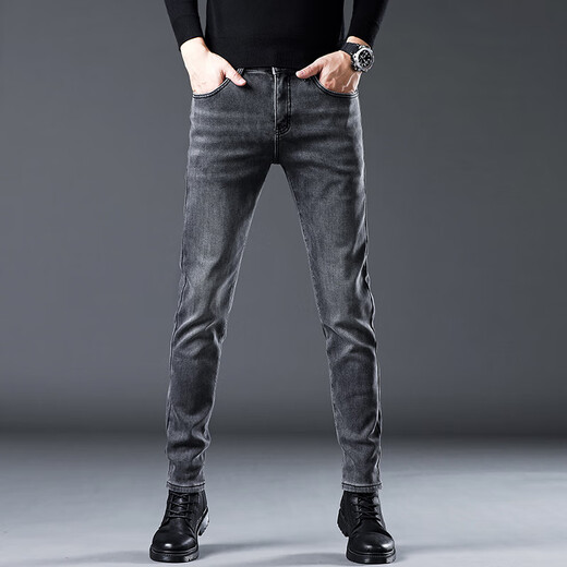 Jeep Spirit Jeans Spring and Automne New Business Business Business Elastic Casual Colters Men 1049R Gray plus 28