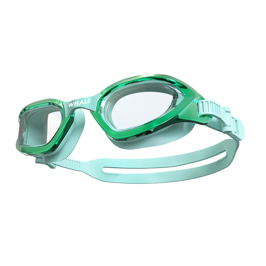 Whale S4 professional children's anti-fog swimming goggles, non-leakable, waterproof, eye protection, training swimming goggles, 1888 days fogging, replacement, haze blue (transparent lens) + free swimming cap
