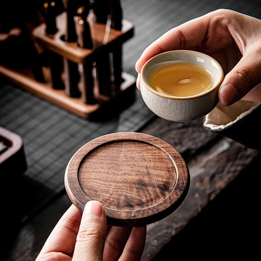 Xiangye Walnut Tea Ceremony Six Gentlemen Set Tea Set Accessories Complete Tea Needle Tea Clamp Coaster High-end Household Tea Making Tools