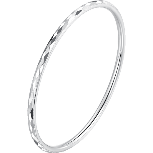 Aido diamond platinum bracelet pt950 platinum ring bracelet women's boutique semi-solid round thin bracelet inner diameter 52mm weight 10.46g thick about 3mm