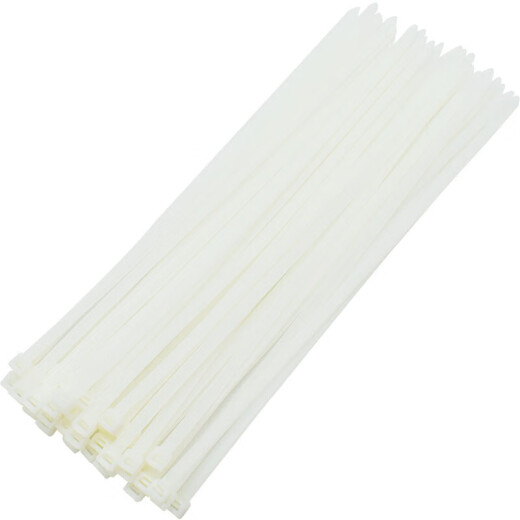 JiuqiangGu autoblock-verbins de câbles en nylon, courroie de gestion des câbles, installation principale de la machine, jardinage, gestion du câble de bureau du câble, sangle de liaison au harnais et de liaison au câble 3.6 * 200 mm Standard White 500 bandes / pack 1381