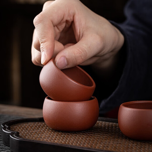 Gold inlaid jade purple clay pot Kung Fu tea tea set drinking teapot cup Yixing handmade ceramic complete set for home use Xi Shi set