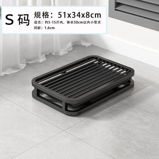 Shufuge dog toilet large urinary bulb pet special anti-treading drawer potty dog ​​sandbath small and medium-sized dog Teddy square tube style - Xuanqinghei - matching tray (no L S code