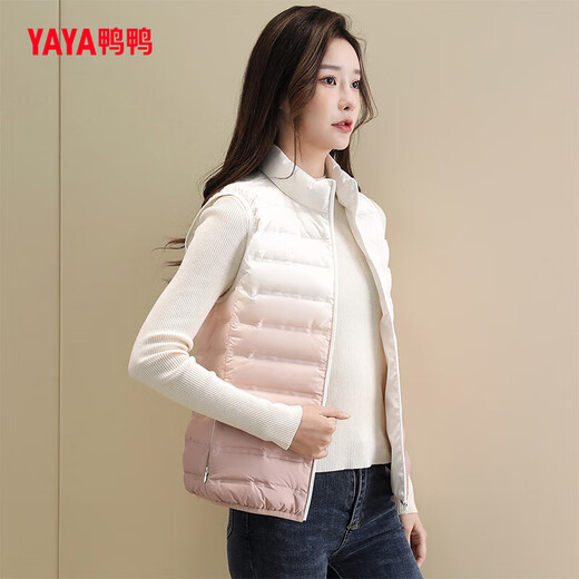 YAYA (YAYA) Gradient Outerwear Slim Fit Down Vest Vest Autumn and Winter Lightweight Stand Collar Down Vest for Women