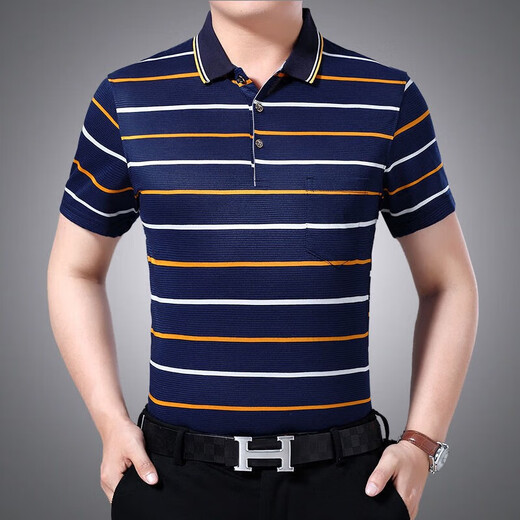Danyuting Summer Nuevo estilo de Camiseta Middle de Middle Middle-Echel de mediana edad y ancianos Camiseta de mediana edad de 40-50, de 40-50 años, ropa de verano suelta Nanjia solapa de manga corta 1504 rojo xxs m código 48 código recomendado 7590Jin [Jin equivale a 0.5 kg]