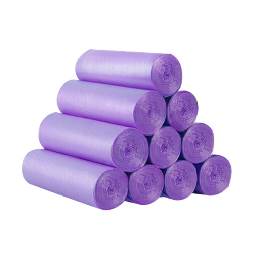 SIMAA 5 rolls 150 household office household garbage bags thickened medium flat bottom 4550cm violet