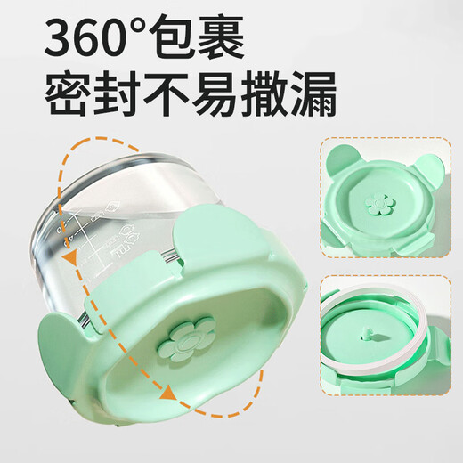 Baoshi Boîte de nourriture complémentaire en verre Baby Rangement et boîte de rangement frais à vapeur et colis cuit moule à gâteau scellé congelé 160 ml * 2