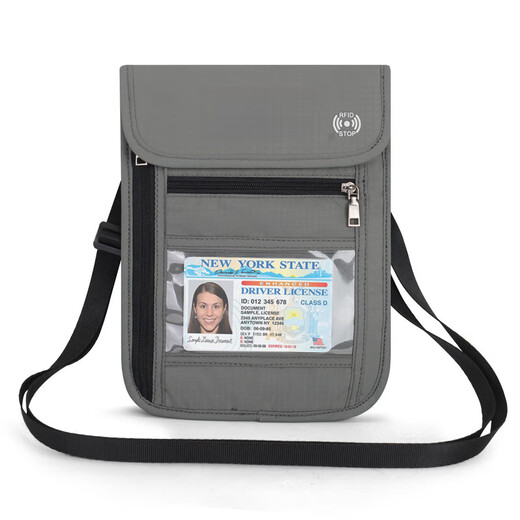 Men and Women Passport Passport Bag Halter Certificado impermeable Bolsa de almacenamiento Bolsa de aire Pasaporte Pasaporte Centro de protección de bolsas de teléfonos móviles Negro Negro