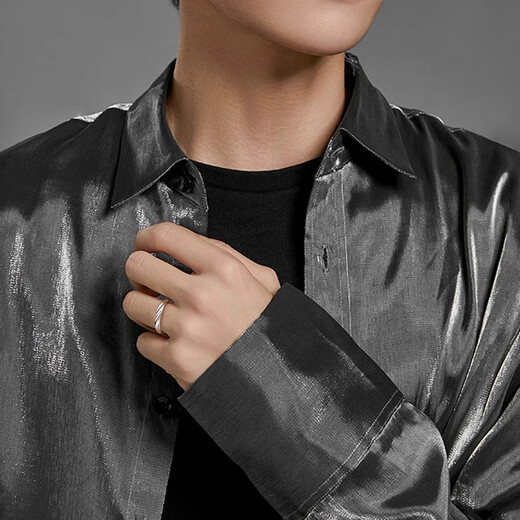 RHMPT950 platinum ring men's plain ring for engagement, wedding, live engraving, birthday and Valentine's Day gift for boyfriend PT950 platinum ring + certificate + gift box