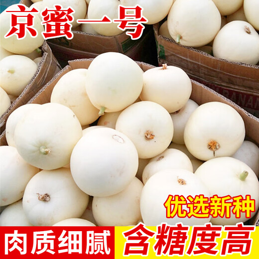 Zhongke Maohua white-skinned melon seeds Jingmi No. 1 early-maturing melon seeds hybrid thin-skinned white melon seeds fruit seeds Jingmi No. 1 melon seeds 50 capsules