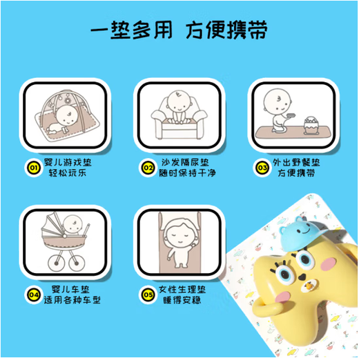 WCZ Deutsche Qualität Baby Urin-Separator Handtuch reines Baumwollwaschable atmungsable große doppelseitige Kinder wasserdichte und waschbare Windeln großer Lineal 2-Pack-Raum Planet Ozean World 7A Antibakterielles Upgrade Modell 50x70cm
