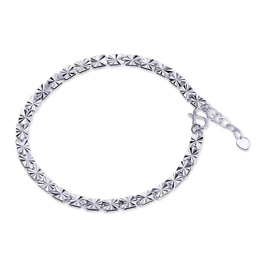 LAOLATU Pt950 platinum bracelet for women, platinum solid bracelet, confession commemorative birthday gift for girlfriend and wife, rice-shaped flower bracelet
