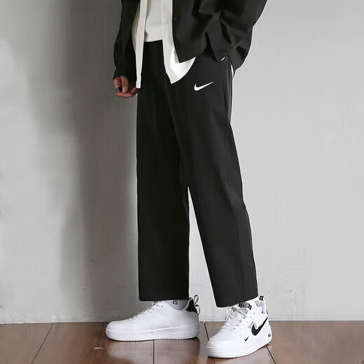 
Nike men's pants 2025 summer new sports pants outdoor running training comfortable breathable casual trousers DM6627-010 black woven straight XL