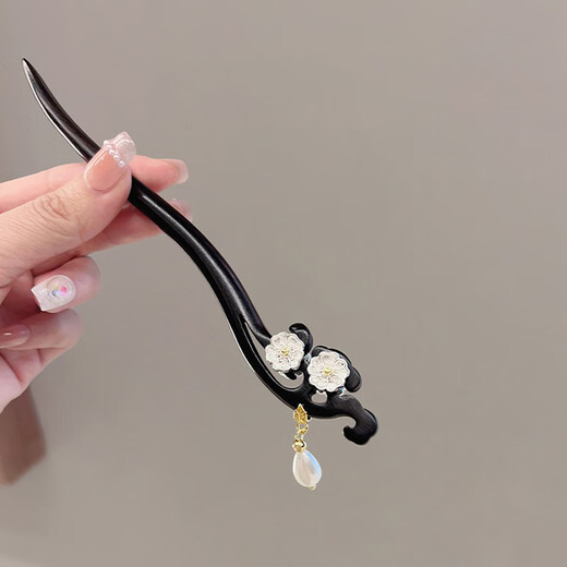 Su Shiliu ancient style hairpin, high-end hairpin, new Chinese style cheongsam, daily headwear, birthday gift for wife and girlfriend, double-sided sandalwood hairpin