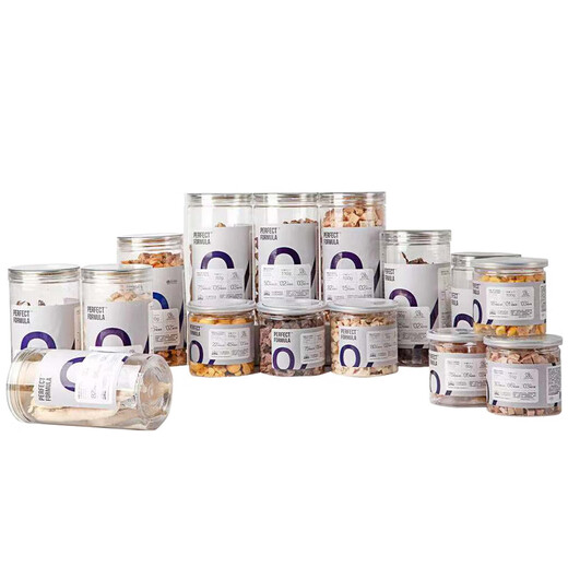 Perfect formula formula freeze-dried cats and dogs wanmei formula snacks freeze-dried staple food companion nutritional fattening cod with beautiful hair with skin Yuanwei freeze-dried duck meat cubes 80g removes tear stains