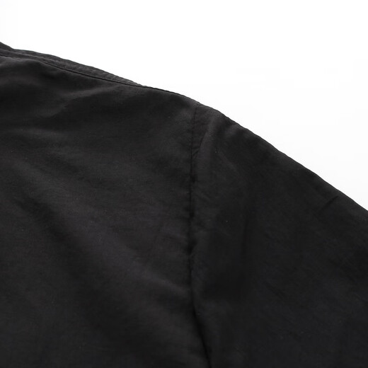 YOUNGOR windbreaker men's hooded long single windbreaker nylon durable, comfortable and breathable men's top jacket black L 175/96A