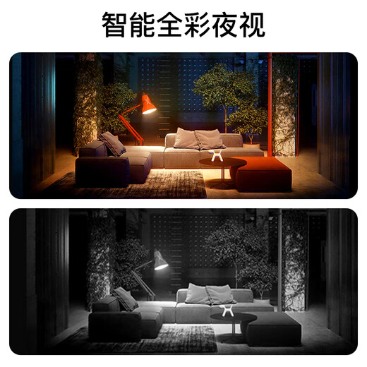 XIAO VV moniteur intelligent PTZ à double objectif 360 degrés avec vision nocturne rotation automatique panoramique peut parler à la maison téléphone portable intérieur voix à distance caméra sans fil maison HD