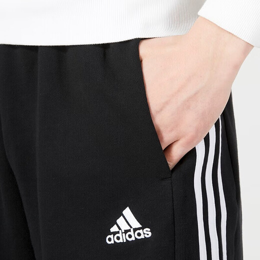 Adidas men's pants summer new sports and casual breathable quick-drying casual pants loose five-point pants shorts IC9435 knitted/three stripes M