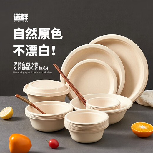 Nuoxian Disposable Plate Paper Plate Catering Food Grade Kindergarten Painting Dish Plate Biodegradable Household BBQ Tableware Dinner Plate Food Grade 5-inch True Color Shallow Dish 50 Pieces