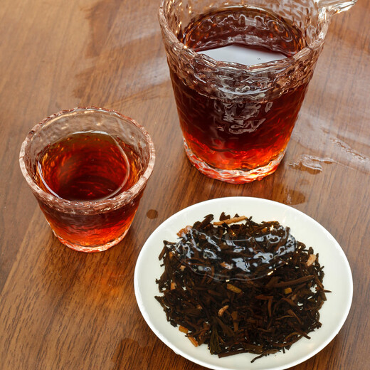 猴王牌茶叶普洱熟普荷香熟普陈皮普洱共100g*2袋装口粮茶