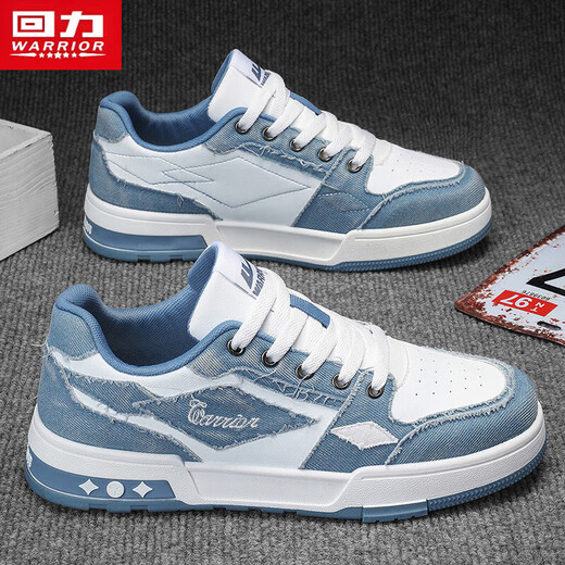Warrior Casual Shoes Herren trendy Spleißbrettschuhe Schnürung vielseitig bequemer Männerschuhe 1449 Meter hellblau 43