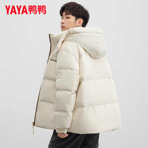 
YAYA Wang Yibo same off-season down jacket for men's short winter new urban fashion casual warm jacket HY off-white L