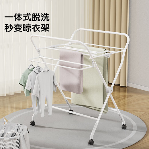 贝可亲多功能尿布台婴儿护理台新生儿宝宝按摩抚触台洗澡台可折叠 粉色-豪华款【带轮+晾衣架+折叠