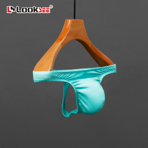 Lu Ke's lightweight modal cotton thin-edge single thong U-convex low-waist sexy butt-revealing men's underwear ZN7339 Lake Blue ZN7339-151 M