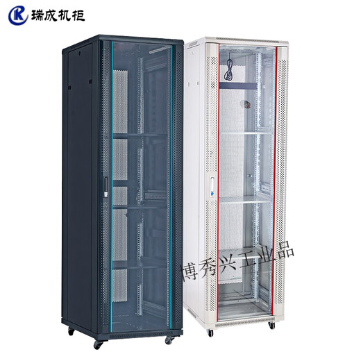 Yue Changsheng Network Cabinet 6642 Server Cabinet Weak Current Monitoring Switch Cabinet Computer Room Cabinet 42 RC0642U Thickened Cabinet Black (800 Width 0x0x0cm