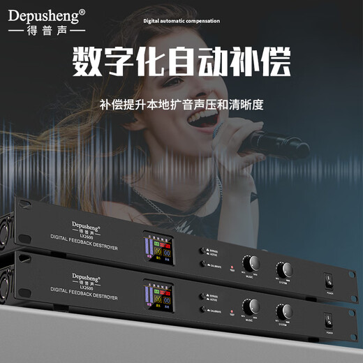 Depusheng LX2400 professional anti-howling feedback suppressor fully automatic conference microphone performance microphone frequency shift LX2600