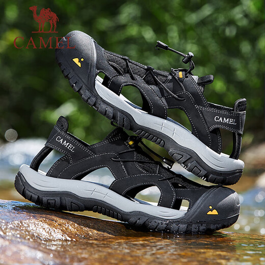 
Camel (CAMEL) sandals for men in summer breathable new men's outdoor bag head sport soft sole high-end casual beach sandals G14M396625 sand color men 42