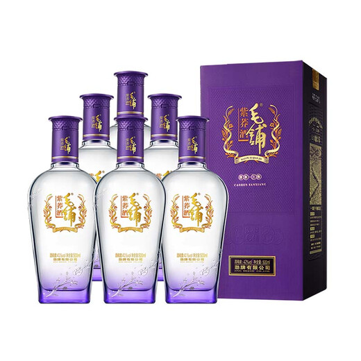 Jin brand Maopu tartary buckwheat wine, herbal wine, purple buckwheat wine, 42 degrees, 500ml*6 bottles, whole box, New Year gift, health wine