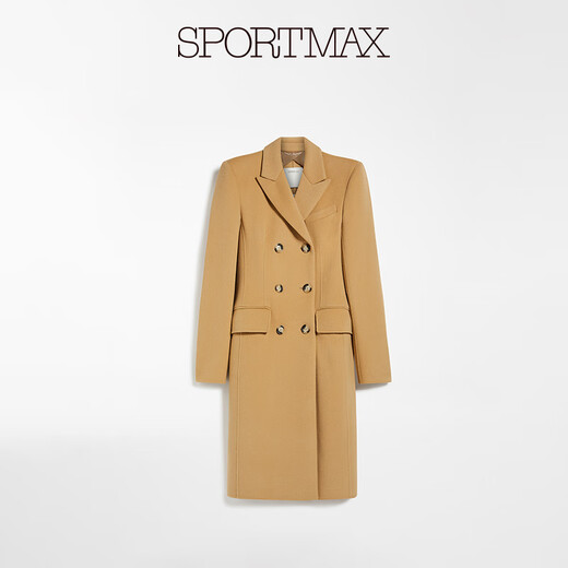 
sportmax [Zhenxuan Huixiang] Spring and summer women's double-breasted wool front shoulder coat 2011014106 Beige 36