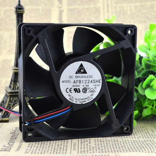 AFB1224SHE 12038 24V 0.75A 12CM 大风量 变频器风扇 4线