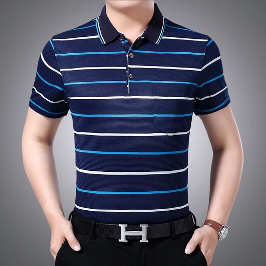 Danyuting Summer Nuevo estilo de Camiseta Middle de Middle Middle-Echel de mediana edad y ancianos Camiseta de mediana edad de 40-50, de 40-50 años, ropa de verano suelta Nanjia solapa de manga corta 1504 rojo xxs m código 48 código recomendado 7590Jin [Jin equivale a 0.5 kg]