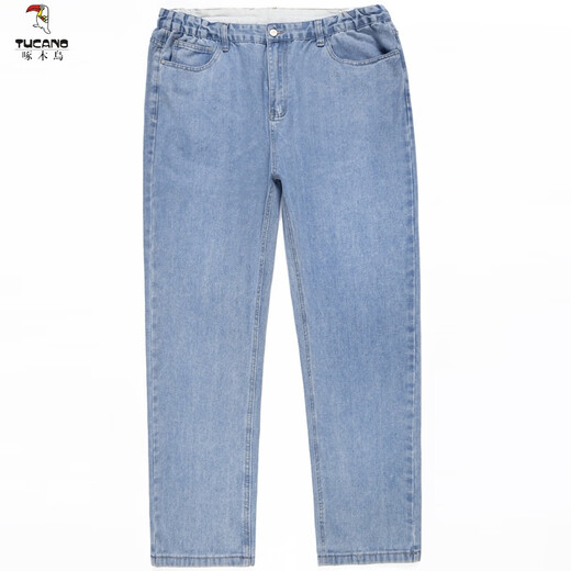 Specht (Tucano) extra großer Jeans Herren Sommer-Dünnstil plus Fett und Sporthosen lose geradlinige Fetthose Trendy Hell Blue 9904 Modell 34 (Taillenumfang 2 Fuß 7) 150-160jin [Jin gleich 0,5 kg]
