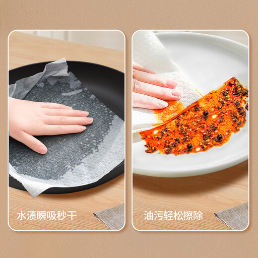 Baijiahaoshi disposable dishwashing cloth 24*25cm 200 pieces lazy absorbent rag scouring pad household cleaning kitchen paper