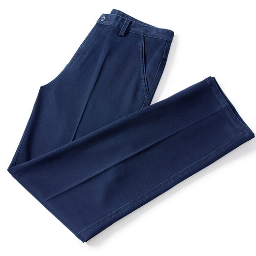 
Old man's head jeans men's summer thin loose straight wash high waist business casual young and middle-aged long pants men's trend IG3892 dark blue 34