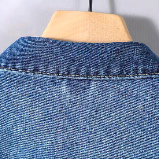 JEANSWEST denim jacket men's 2025 autumn soft and comfortable trendy lapel jacket men's dark blue XL