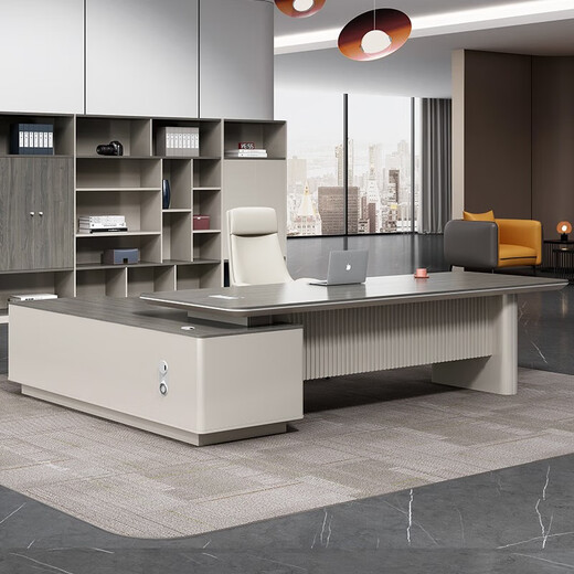 Yongxin (yongxin) desk boss desk boss office desk and chair combination modern simple executive desk CEO light luxury large table 2.0 meters boss table package installation