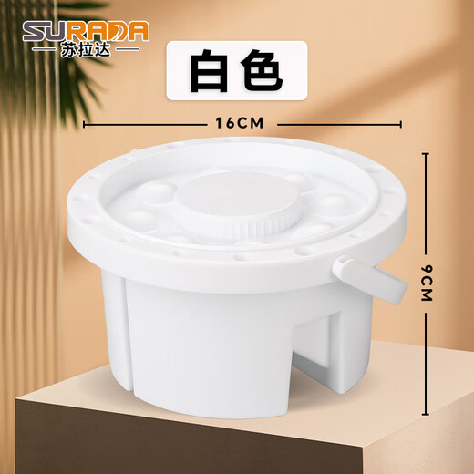 苏拉达(Surada)洗笔桶 可插笔水桶多功能调色盘洗笔筒美术绘画颜料画笔桶便携画画打水桶 洗笔桶+盖套装D-681 速写 马克笔绘画