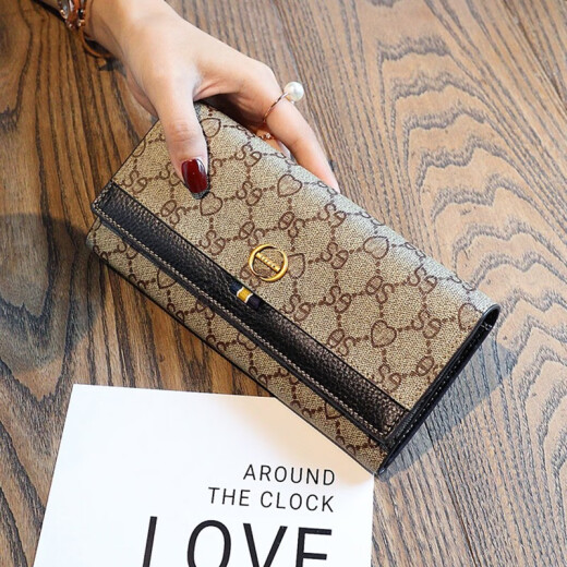 Ji Shizhe (Gievszhe) Kupplungsbeutel Frauen Brieftasche Lange neue Top -Layer -Coupon -Gutschein -Brieftasche 520 Valentinstag Geburtstagsgeschenk [Modepulver] Spot am selben Tag exquisite Geschenkbox