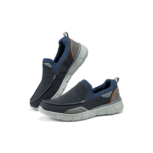 Skechers Herrenschuhe Leichtes Schock-Polstering-Kee-Resistant Business Casual Wanderschuhe Leinwandschuhe Vielseitige einstufige NVY Sea Blue 39.5