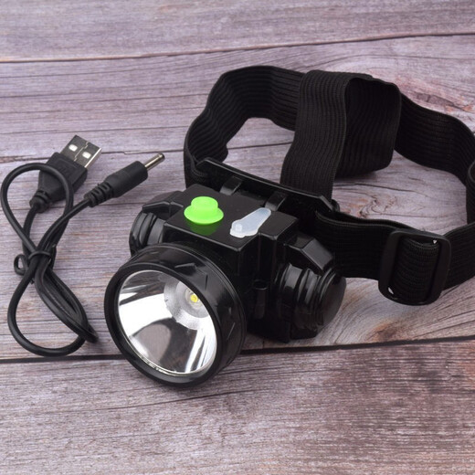 Humian headlamp led strong light long-range lithium battery rechargeable outdoor night riding fishing head-mounted miner's lamp high brightness flashlight lithium battery + two-speed dimming charging 10000k