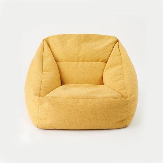 MUJI bean bag sofa with detachable cover, lazy sofa, single sofa, reading corner sofa, one person living room, new product, yellow, length 70.5*width 74*height 70cm