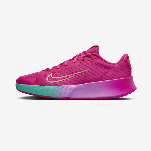 Nike (NIKE) Women's Tennis Shoes Court Vapor Lite 2 Cushioning, Wear-Resistant, Breathable, Lightweight, Non-Slip, Comfortable Sports Shoes FB7065-600 Fireberry Pink Standard 35.5/US5