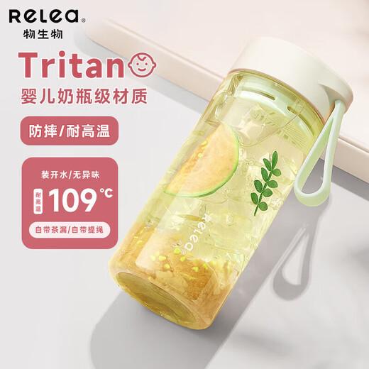 Biological water cup, summer tritan plastic water cup, men's and women's sports water cup, children's portable cup, student cup, compact