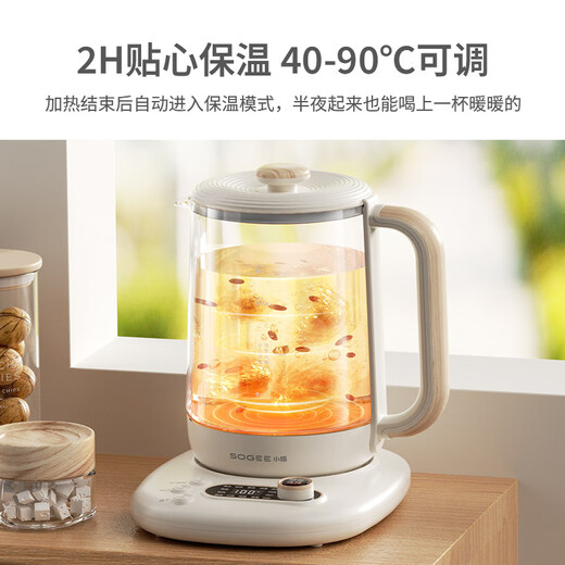 Small quality 0 glue health pot 316 stainless steel maternal and child grade material tea kettle household glass kettle constant temperature office scented tea stewing kettle with filter insulation 1.8 liters YSH03