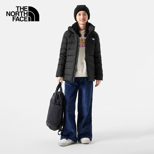Die Nordfläche Nord -Down -Jacke für Frauen im Freien warm 550 Puff Goose 4U7V Schwarz/JK3 s