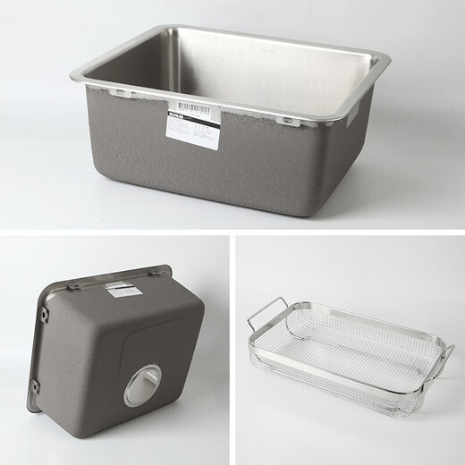 Kohler 304 Évier en acier inoxydable haut et inférieur Basin de cuisine de cuisine Basin à main le lavage à la main Small Single Tank 3884t Kohler Single Tank + Cuisine Robinet 21368T
